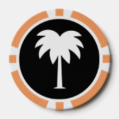 Tropische bruiloft poker chips voor drinken en mee (Voorkant)