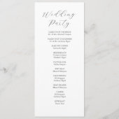 Tropische bruiloft programma's Waterverf ananas Kaart (Achterkant)