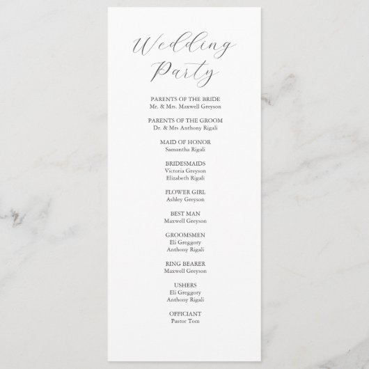 Tropische bruiloft programma's Waterverf ananas Kaart (Achterkant)