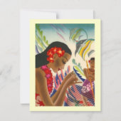 Tropische bruiloft redt de datum waarop Luau aanko Kaart (Voorkant)