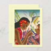 Tropische bruiloft redt de datum waarop Luau aanko Kaart (Voorkant / Achterkant)