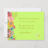 Tropische bruiloft RSVP/Achtergrond toevoegen RSVP Kaartje (Achterkant)