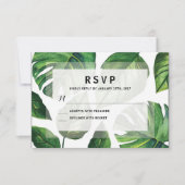Tropische bruiloft RSvp, Beach Wedding Kaart (Voorkant)