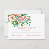 Tropische bruiloft RSVP-Kaart RSVP Kaartje (Voorkant)