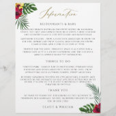 Tropische bruiloft tijdlijn reisroute Kaart (Achterkant)