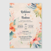 Tropische bruiloft uitnodiging - Magnetisch (Voorkant)