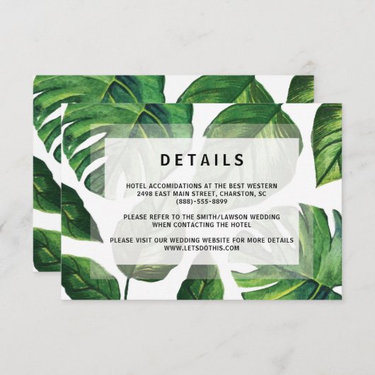 Tropische bruiloft uitnodiging, strand bruiloft Ka Kaart (Voorkant / Achterkant)