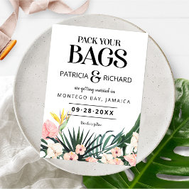 Tropische bruiloft van bestemming sparen de Datum