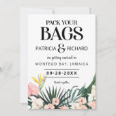 Tropische bruiloft van bestemming sparen de Datum (Voorkant)