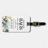 Tropische bruiloft van bestemming sparen de Datum Bagagelabel (Voorkant horizontaal)