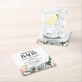 Tropische bruiloft van bestemming sparen de Datum Kartonnen Onderzetters (Insitu)