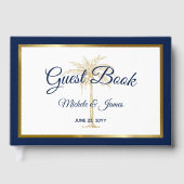 Tropische bruiloft van de bruine goudpalm van de l gastenboek (Voorkant)