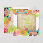 Tropische bruiloft Voeg je achtergrond toe Kaart (Voorkant / Achterkant)