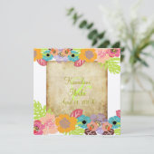 Tropische bruiloft Voeg je achtergrond toe Kaart (Staand voorkant)