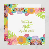 Tropische bruiloft Voeg je achtergrond toe Kaart (Voorkant / Achterkant)