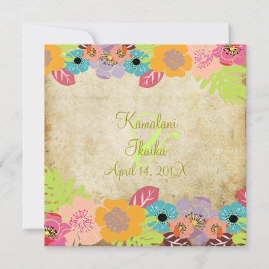  Tropische bruiloft Voeg je achtergrond toe Kaart (Voorkant)