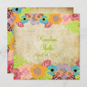  Tropische bruiloft Voeg je achtergrond toe Kaart (Voorkant / Achterkant)