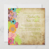  Tropische bruiloft Voeg je achtergrond toe Kaart (Achterkant)