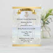 Tropische bruiloft voor bestemming kaart (Staand voorkant)