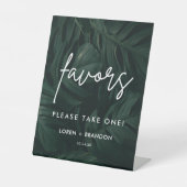 Tropische bruiloft voor bestemming reclamebord met voetstuk (Voorkant)