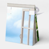 Tropische bruiloft voor stransport bedankdoosjes (Achterkant)