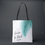 Tropische bruiloft Welkome Tas Gift Bag, Palm Leaf<br><div class="desc">Vul deze tropische canvas tas met behandelingen om gasten welkom te heten op je bruiloft!</div>