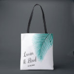 Tropische bruiloft Welkome Tas Gift Bag, Palm Leaf<br><div class="desc">Vul deze tropische canvas tas met behandelingen om gasten welkom te heten op je bruiloft!</div>