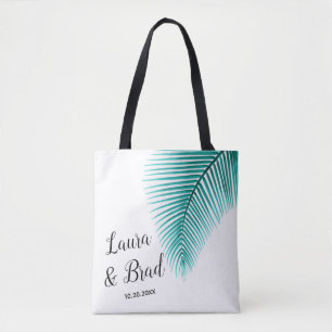 Tropische bruiloft Welkome Tas Gift Bag, Palm Leaf