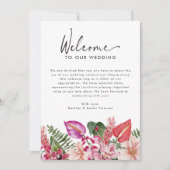 Tropische bruiloft welkomstbrief (Voorkant)