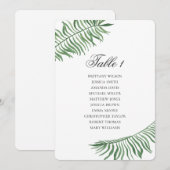 Tropische bruiloft zitgrafiek Zomer groene bladere Kaart (Voorkant / Achterkant)