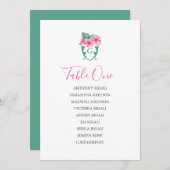 Tropische bruiloft zittafel plan kaart (Voorkant / Achterkant)