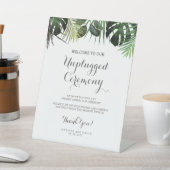 Tropische bruiloft zonder stopcontact Ceremony Ped Reclamebord Met Voetstuk (Insitu)