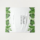 Tropische Bruiloftsfeest Achtergrond Jungle Botani Wandkleed (Voorkant (horizontaal))