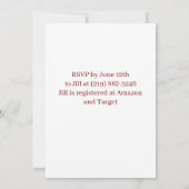 Tropische Bruiloftsshower Uitnodiging (Achterkant)