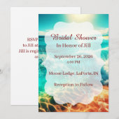 Tropische Bruiloftsshower Uitnodiging (Voorkant / Achterkant)