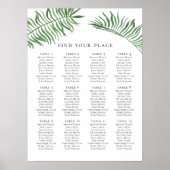 Tropische bruiloftszetkaartafdrukken. Exotisch gro Poster (Voorkant)