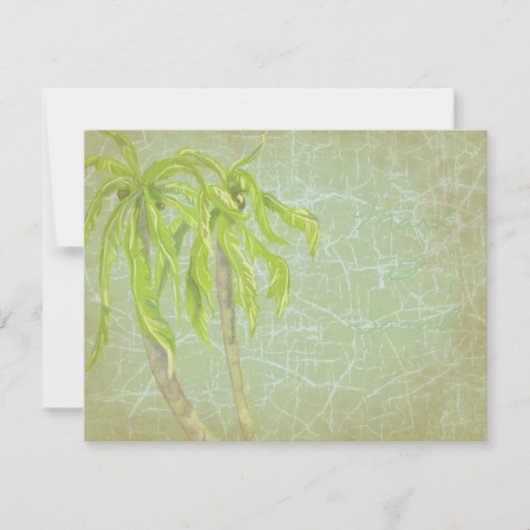  Tropische bruinbruiloft RSVP Kaartje (Voorkant)