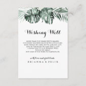 Tropische bruine bruiloft goed informatiekaartje (Voorkant)