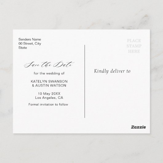 tropische bruinkoolbruiloft met uitzondering van d briefkaart (Achterkant)