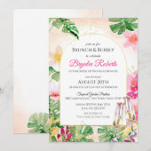 Tropische brunch en bubbelig Vrijgezellenfeest Kaart (Voorkant / Achterkant)