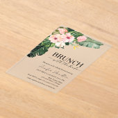 Tropische brunch met het bruid Vrijgezellenfeest Acryl Uitnodigingen (Laagn)