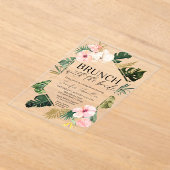 Tropische brunch met het bruid Vrijgezellenfeest Acryl Uitnodigingen (Laagn)