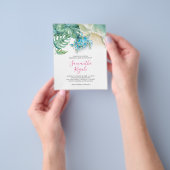 Tropische Budget Sweet 16 Verjaardagsfeestuitnodig Flyer (Hand)