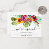 Tropische budgetbladeren We hebben nieuwe thuisbew Notitiekaartje (Voorkant / Achterkant in situ)