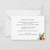 Tropische budgetbladeren We hebben nieuwe thuisbew Notitiekaartje (Achterkant)