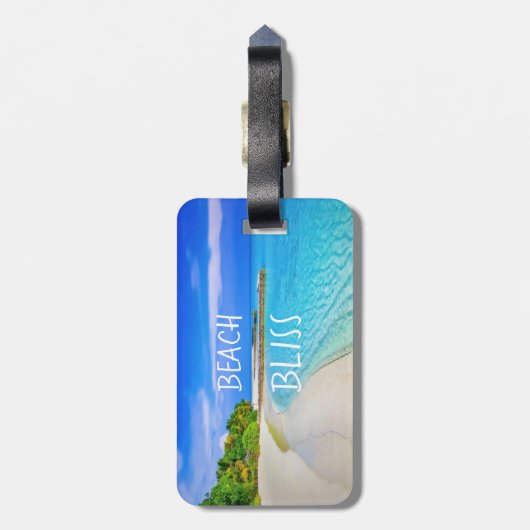 Tropische buikblaasjes bagagelabel (Achterkant verticaal)