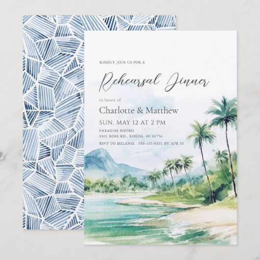 Tropische buikpalmen repetitie kaart (Voorkant / Achterkant)