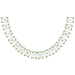 Tropische Bunting Banner met Groene Palmen en Vibr