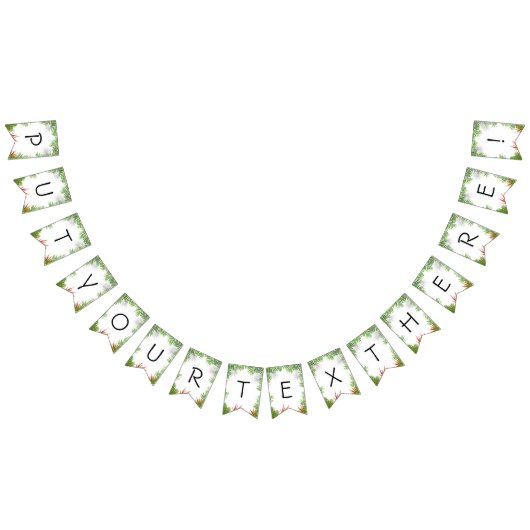 Tropische Bunting Banner met Groene Palmen en Vibr (Alle)