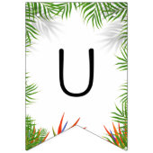 Tropische Bunting Banner met Groene Palmen en Vibr (Tweede vlag)